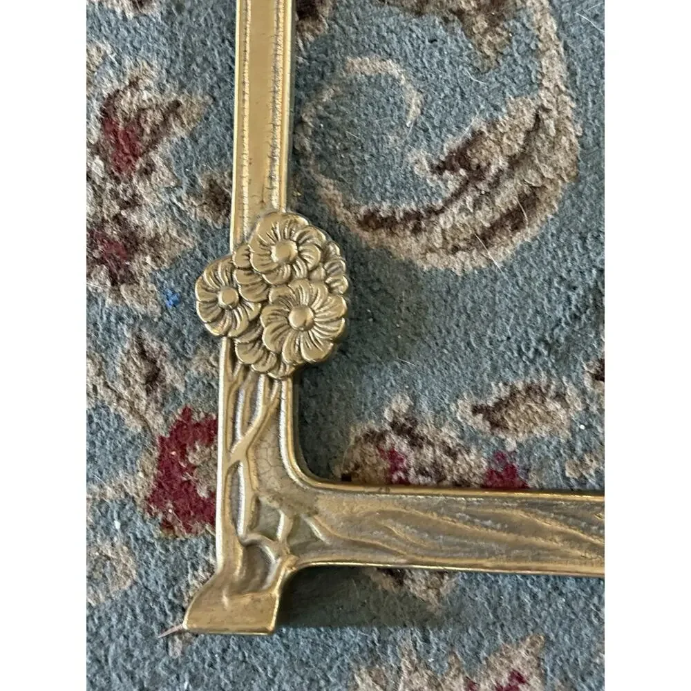 Picture Frame Art Nouveau Brass Lady ANTIQUE, BEAUTIFUL